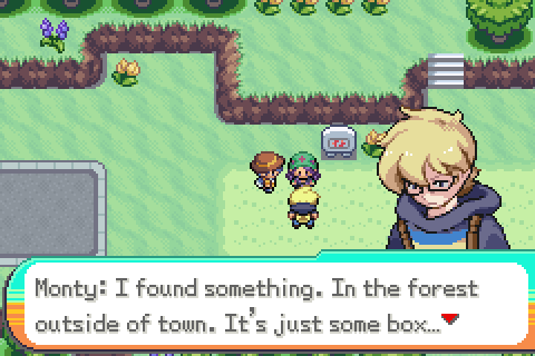 Forest-side dialogue from the official Monomyth promotional image